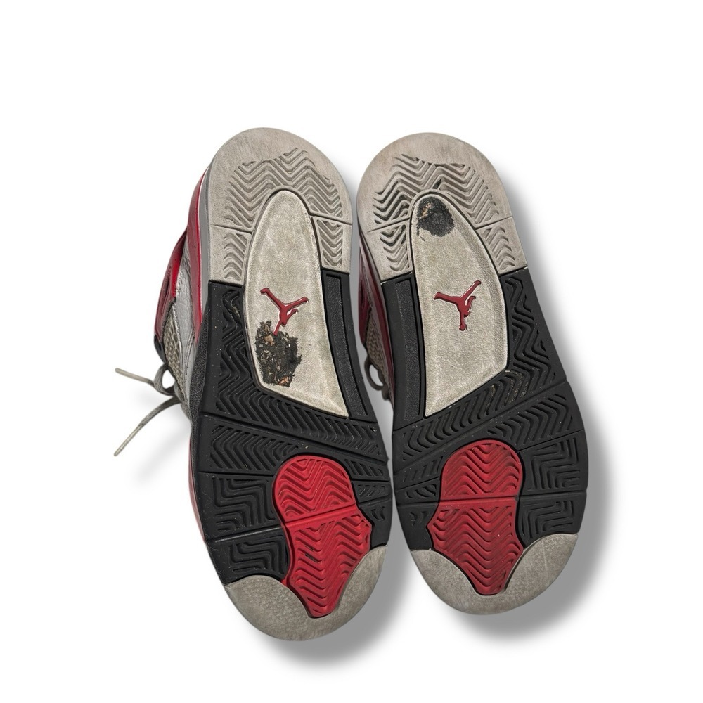 Nike Air Jordan 4 Retro 2023 BQ7669-161 White Black Red Little Boys Size 1Y - Picture 7 of 10